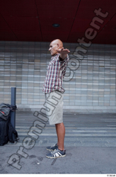 Whole Body Man T poses White Casual Slim Standing Street photo references